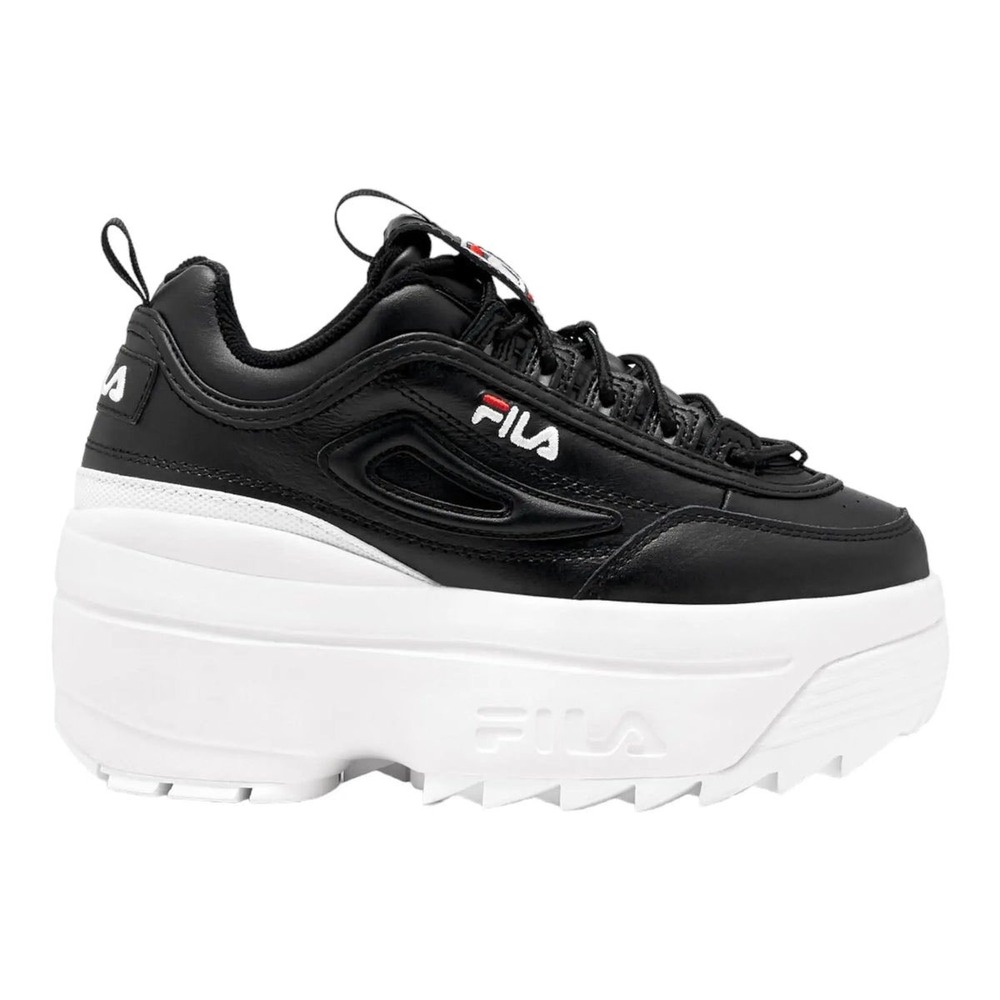 FILA Disruptor II Premium Platform Sneakers Black White sz 6.5 Chunky Shoes NEW - Picture 11 of 16